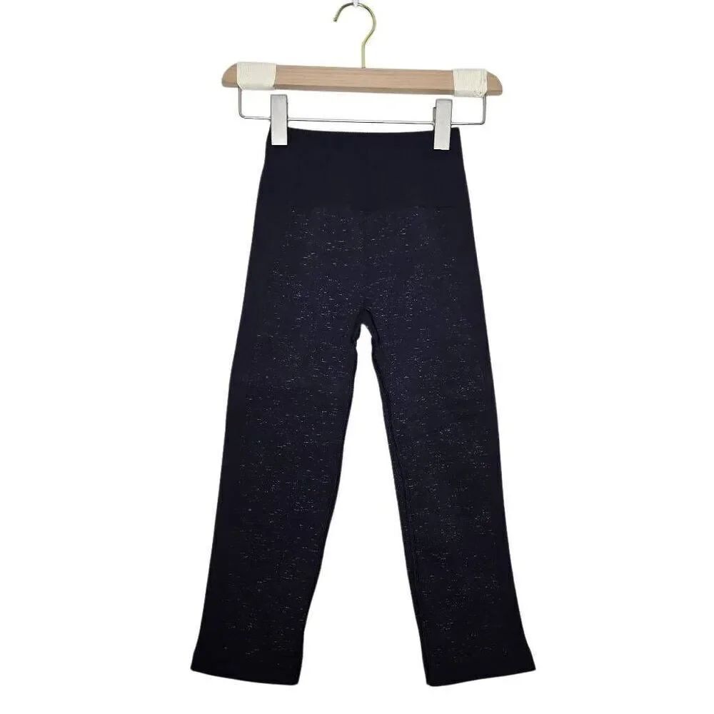 Lululemon Free to Flow Crop Leggings Size 2 Navy Yoga Workout Athleisure